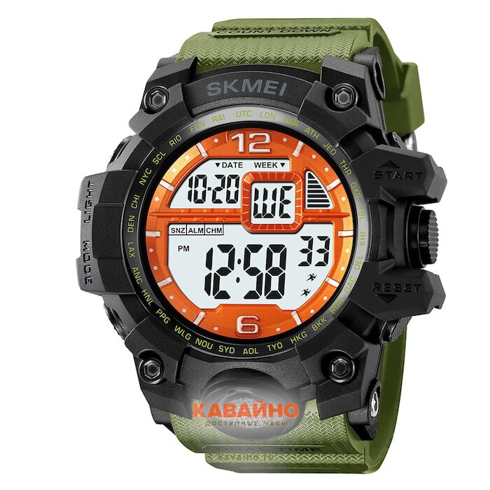 Skmei 2245OGAG army green/orange (фото 2)