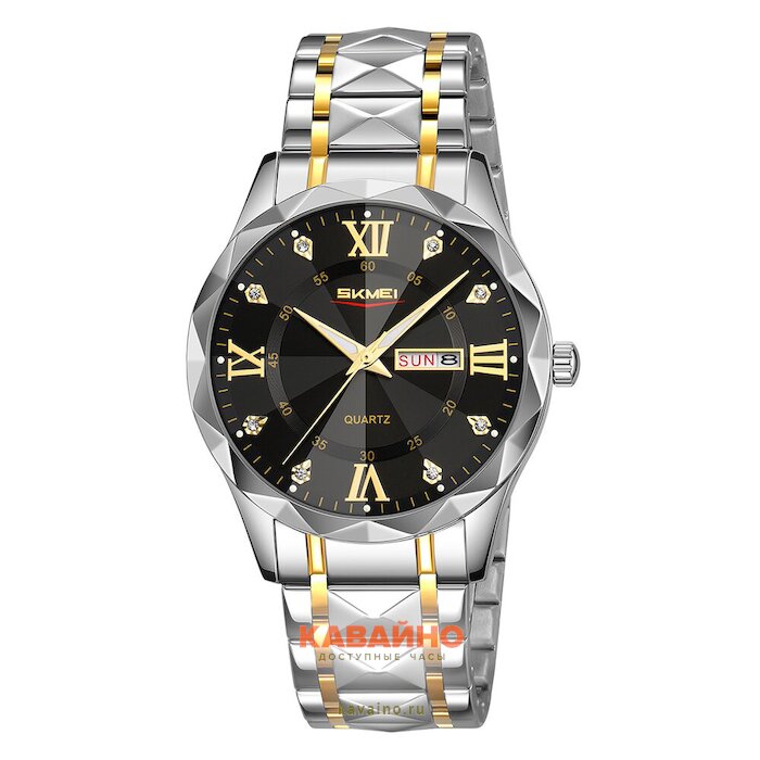 Skmei 9369TGDBK silver/gold/black (фото 2)