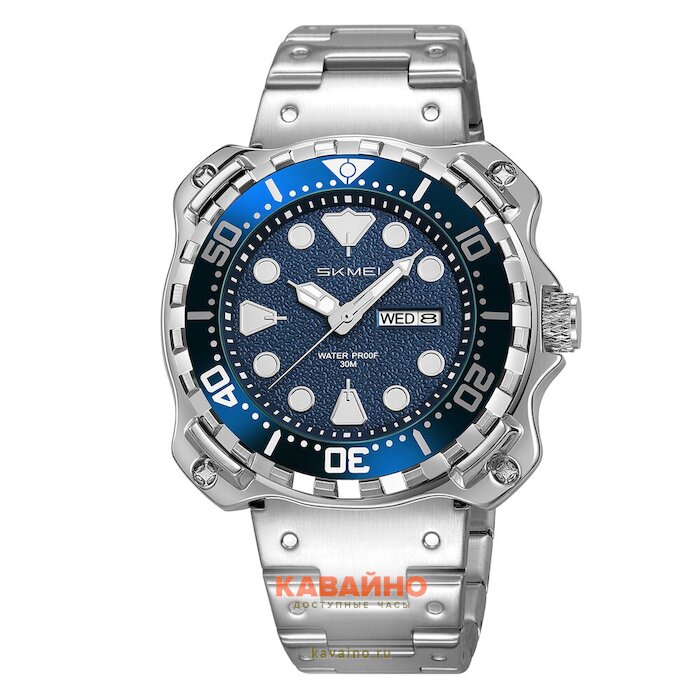 Skmei 9385SIBU silver/blue (фото 2)