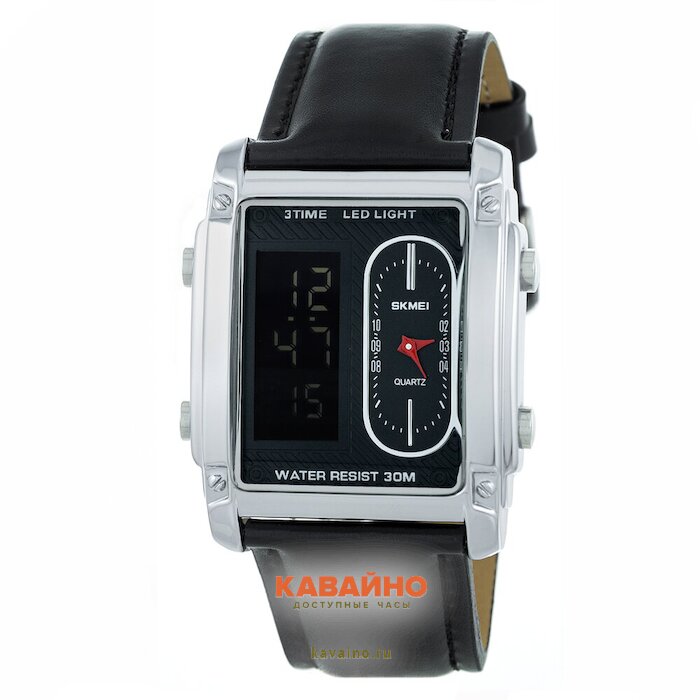 Skmei 1868LSI silver leather (фото 2)
