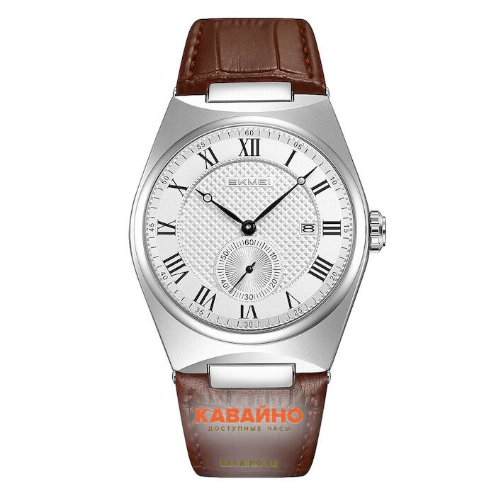 Skmei 9390SIBN silver/brown купить в часовом интернет-магазине