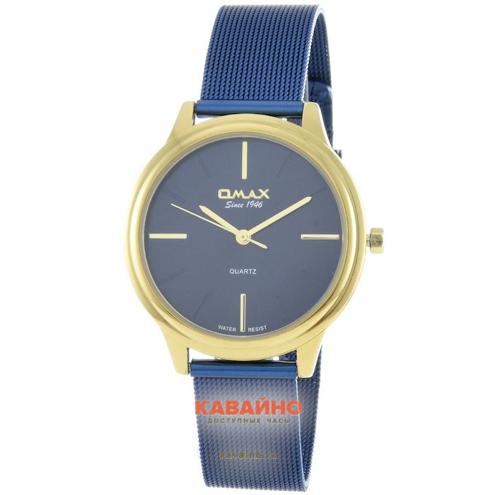 OMAX FMB028QU04 gold(1N14)/blue купить в часовом интернет-магазине