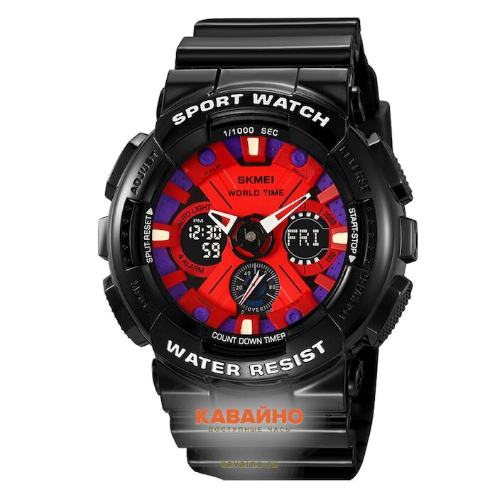Skmei 2118BKBU black/blue-light case (фото 2)