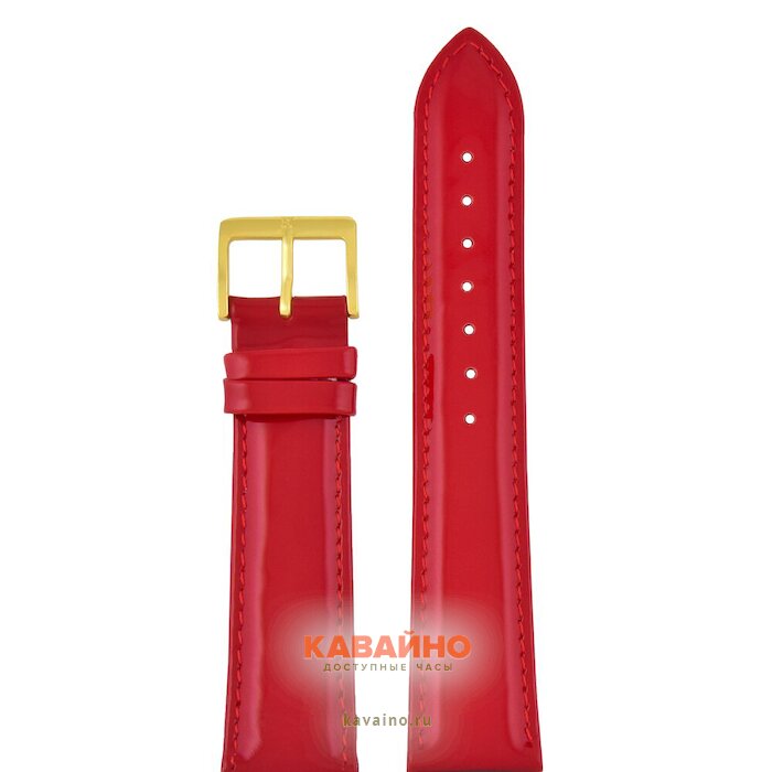 Nagata 20 мм красный лак с золот застежкой купить в часовом интернет-магазине