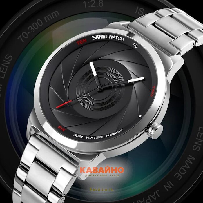 Skmei 9210SIBK-B silver/black men size (фото 2)
