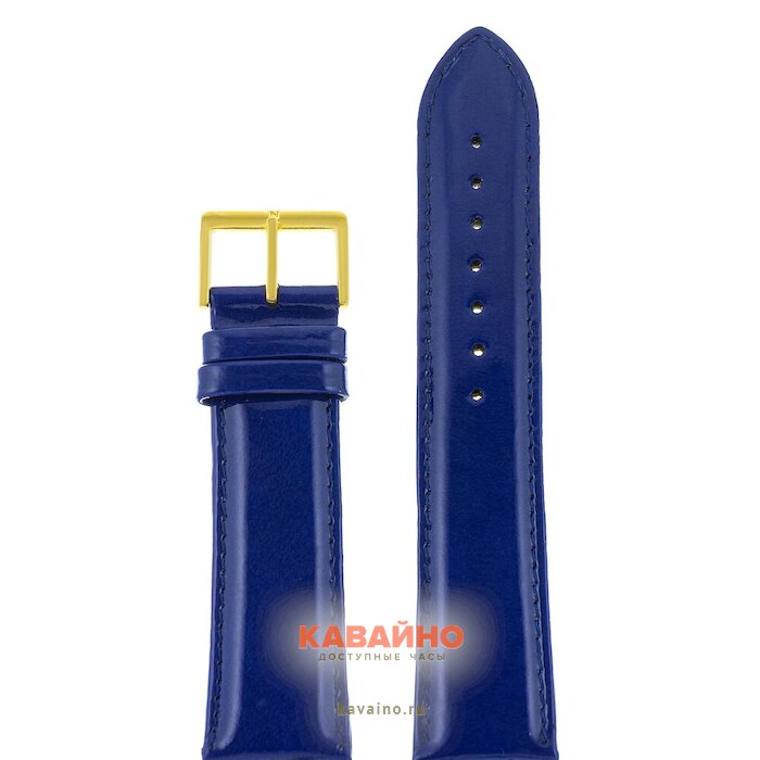 Nagata 22 мм т.син лак с золотой застёжкой купить в часовом интернет-магазине