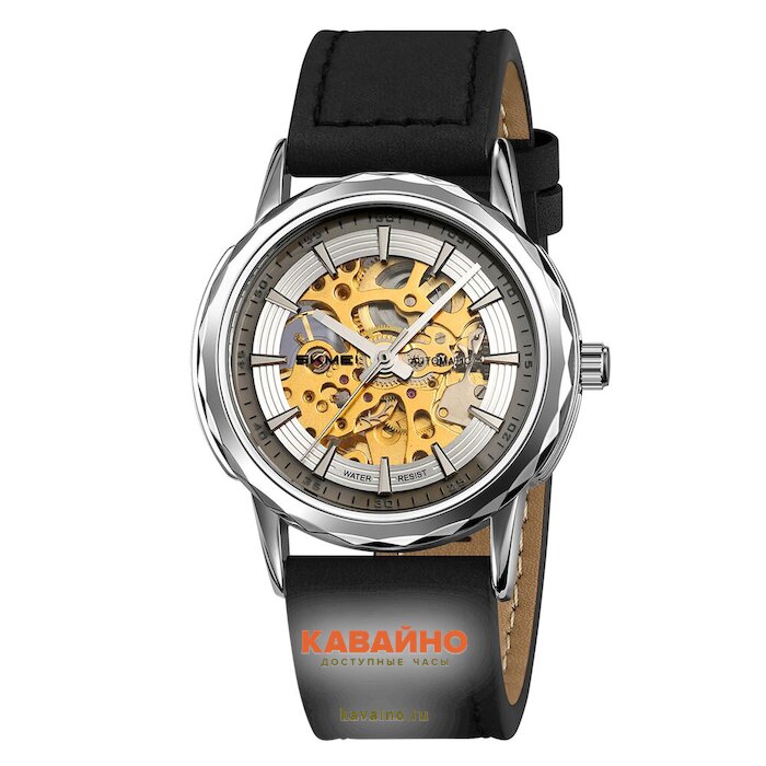 Skmei M035LSIBK silver/black-leather купить в часовом интернет-магазине