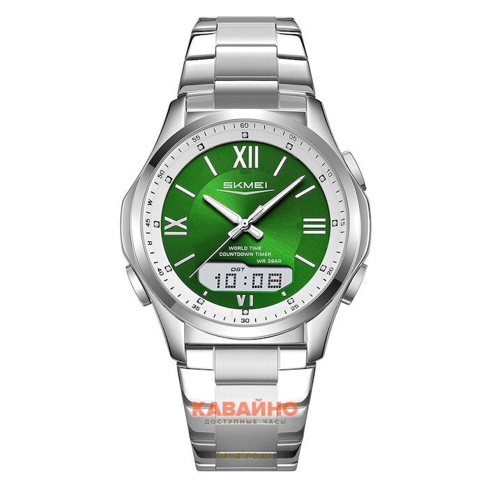 Skmei 2459SIGN silver/green купить в часовом интернет-магазине